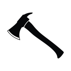 Silhouette of a firefighter s axe