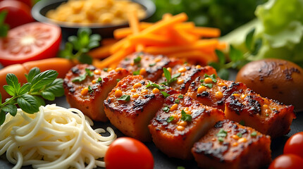 Bright, high-contrast shots of food