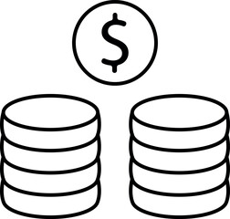 Coin Cent Euro Dollar Money bundle icon pack symbols Business LogoWeb