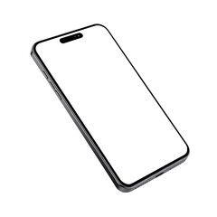 Sleek modern smartphone with a clean white display, perfect for showcasing your app design or mobile website, offering cutting-edge technology visuals