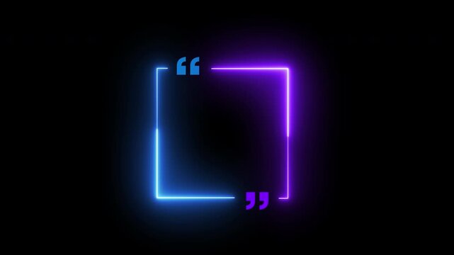 Seamless loop animated speech bubble with four tone neon color 4K video motion graphic isolated on transparent background. Futuristic light effect for overlay element. Empty copy space.