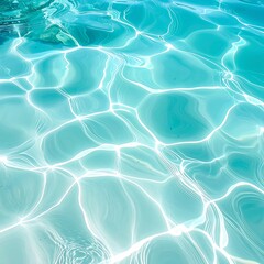 Sunlight dancing across the crystal surface of clear turquoise water