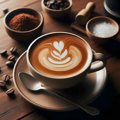 찻잔 속 카페라떼