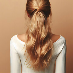 금발머리 뒷모습