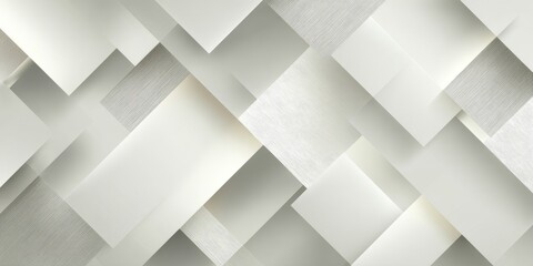 Fototapeta premium Abstract pattern of white geometric shapes creating a textured background for design and creative projects