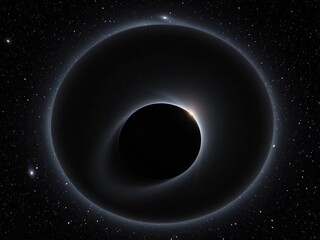 Fototapeta premium An abstract, scientific visualization of Hawking’s Black Hole Area