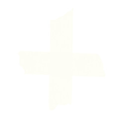 White masking tape cross