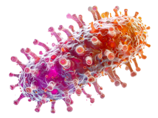 Monkeypox virus cell isolated on transparent background