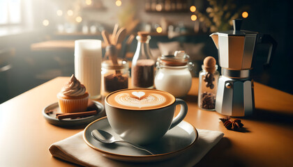 찻잔 속 카페라떼