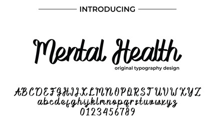 Mental Health - Elegant Script Font for Smooth Handwritten Design and Creative Typography
