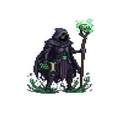 pixel art dark necromancer hero undead magic master © Raka Firdaus 