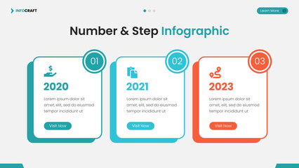 Number and Step Infographic