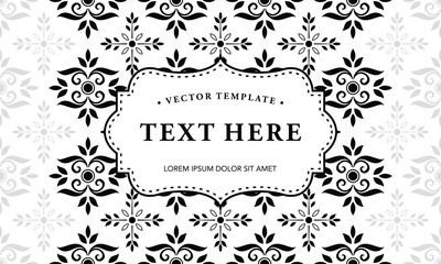 Elegant Black and White Ornamental Frame Template