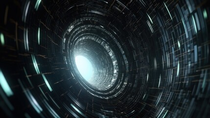 Abstract dark tunnel vortex
