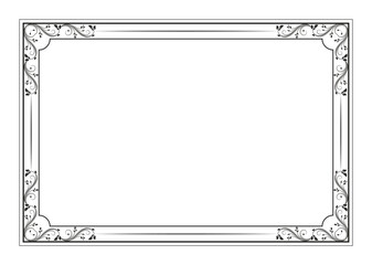Black frame with white background and eps file.