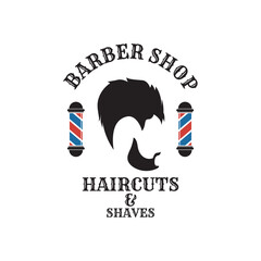 Barber Shop Logo Template. Logo For Barber Shop and Men's Salon.
