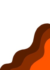 illustrasion orange waves abstrac