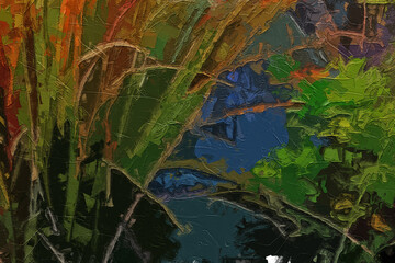 Various oil paintings, flowers, geese, roses, peonies, chrysanthemums, lakes, moonlight, forests, scenery