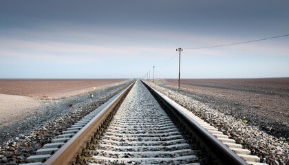 Fototapeta premium Train Tracks Leading to Horizon 