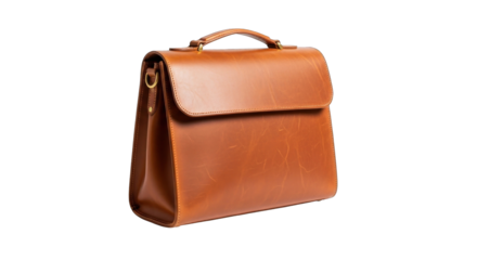 Elegant Brown Leather Briefcase: Stylish Professional Accessory.