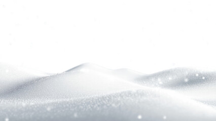 Fluffy white snow blankets the ground, sparkling, created AI, PNG
