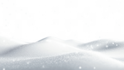 Fluffy white snow blankets the ground, sparkling, created AI, PNG