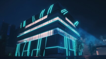 Abstract illuminated structure technology concept