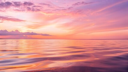 Obraz premium Serene Winter Mountain Morning – Soft Golden Light Kisses Snowy Peaks Beneath Pastel Sunrise Sky, Gentle Mist Rising Over Frozen Lake, Peaceful Nature Landscape Tranquility