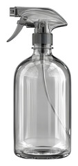 Spray bottle in home kitchen clear glass practical use isolated on transparent background