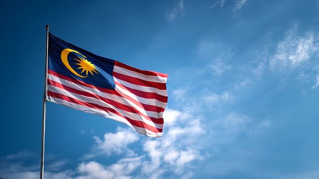 Malaysia Flag Waves