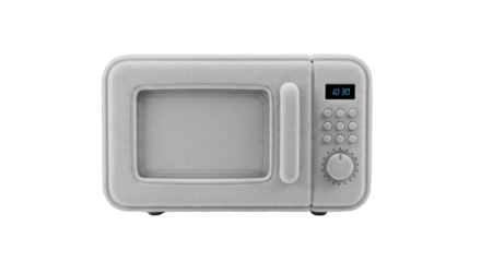 Modern microwave oven appliance for quick food heating and cooking.