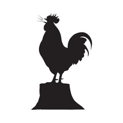 a rooster crowing