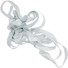 Abstract 3D Ribbon Element, isolated object, floating