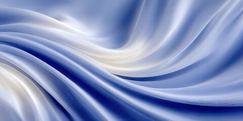 Abstract Blue Wavy Lines Background Smooth Flowing Curve Silk Water Texture