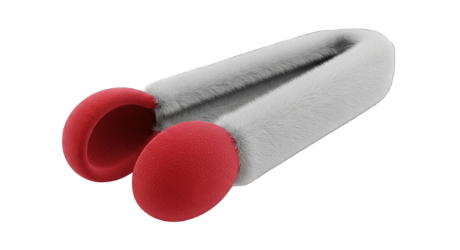 Red and Gray Magnet Isolated on White Background.