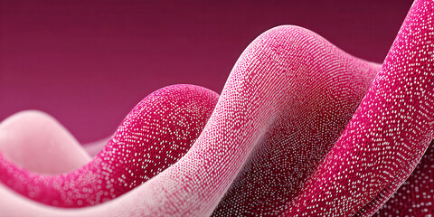 Abstract Pink and Magenta Textured Wavy Fabric Cloth Digital Dots Background