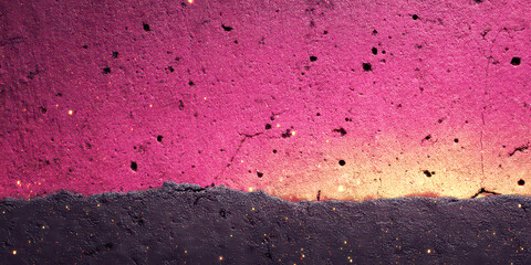 Abstract Pink Textured Wall Border Dark Grunge Ground Glitter Particles Effect