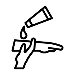 Body Lotion Icon - Black Outline