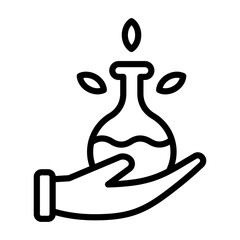 Massage Oil Icon - Black Outline