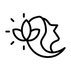 Mindfulness Icon - Black Outline