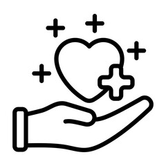 Therapy Icon - Black Outline