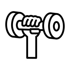 Exercise Icon - Black Outline
