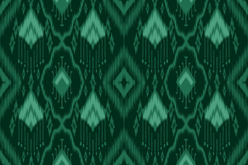 Ethnic seamless ikat black and white pattern fabric design for all types of print textile and background