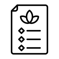 Spa Menu Icon - Black Outline
