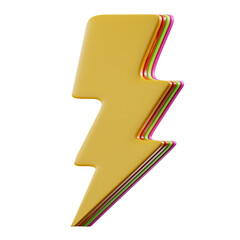 3D Illustration Lightning