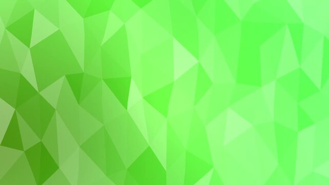 Abstract Green Polygonal Geometric Background Animation.