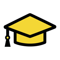 Graduation cap symbol for academic achievement and education vector