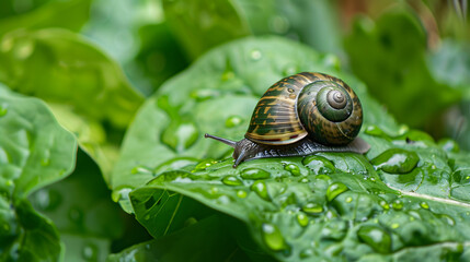 Snail on a leaf