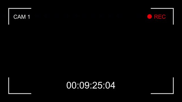 CCTV recording screen overlay video 4K, 