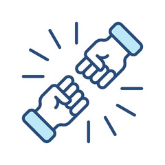 Obraz premium Struggle Filled Outline Icon Vector Illustration 